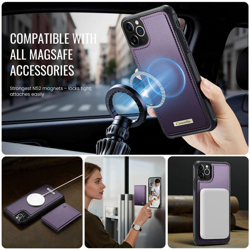 CaseMe iPhone 12 Pro Max 2-in-1 Magnetic Wallet Case