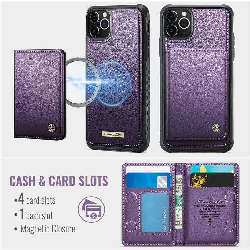 CaseMe iPhone 12 Pro Max 2-in-1 Magnetic Wallet Case