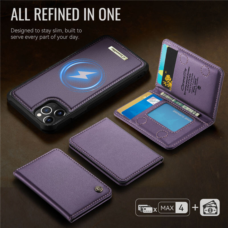 CaseMe iPhone 12 Pro Max 2-in-1 Magnetic Wallet Case