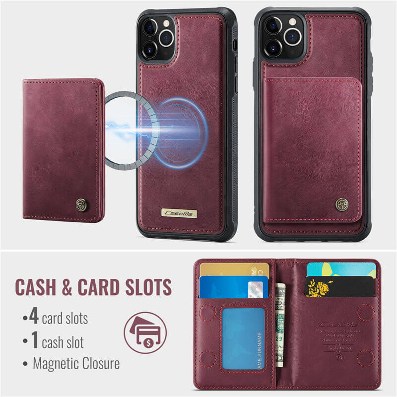 CaseMe iPhone 12 Pro Max 2-in-1 Magnetic Wallet Case
