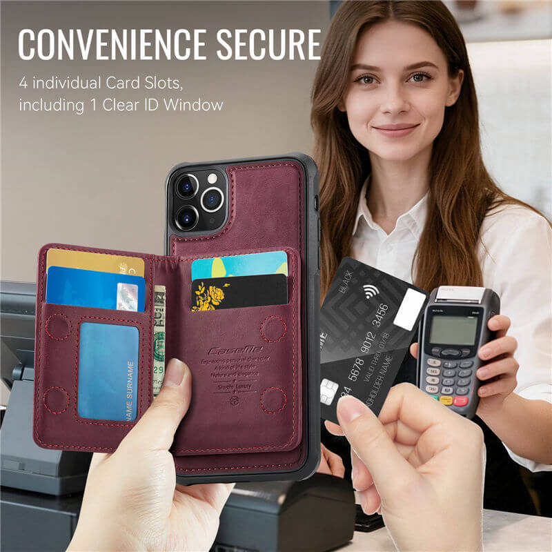 CaseMe iPhone 12 Pro Max 2-in-1 Magnetic Wallet Case