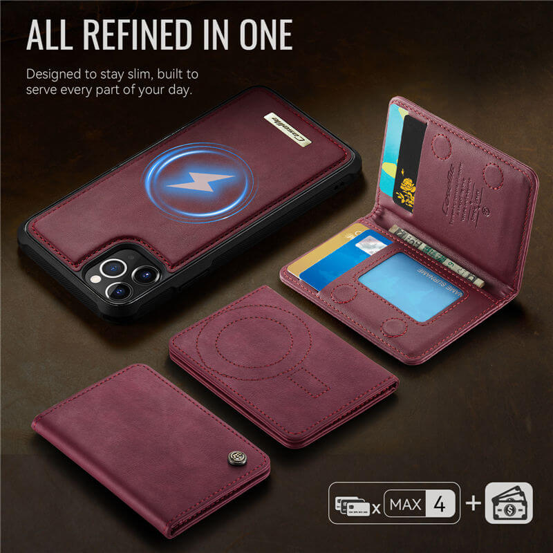 CaseMe iPhone 12 Pro Max 2-in-1 Magnetic Wallet Case
