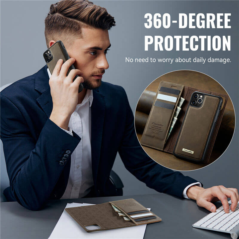 CaseMe iPhone 11 Pro 2-in-1 MagSafe Wallet Case with RFID Blocking
