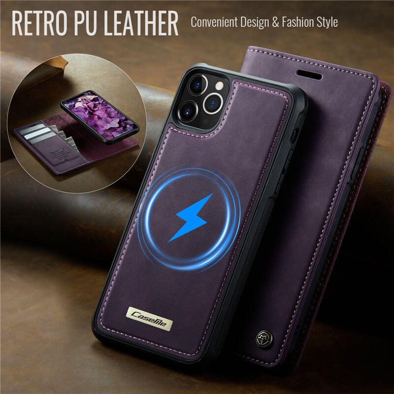 CaseMe iPhone 12/12 Pro 2-in-1 MagSafe Wallet Case with RFID Blocking