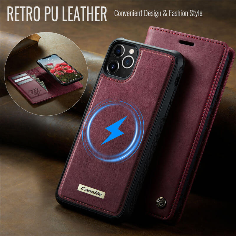 CaseMe iPhone 12/12 Pro 2-in-1 MagSafe Wallet Case with RFID Blocking