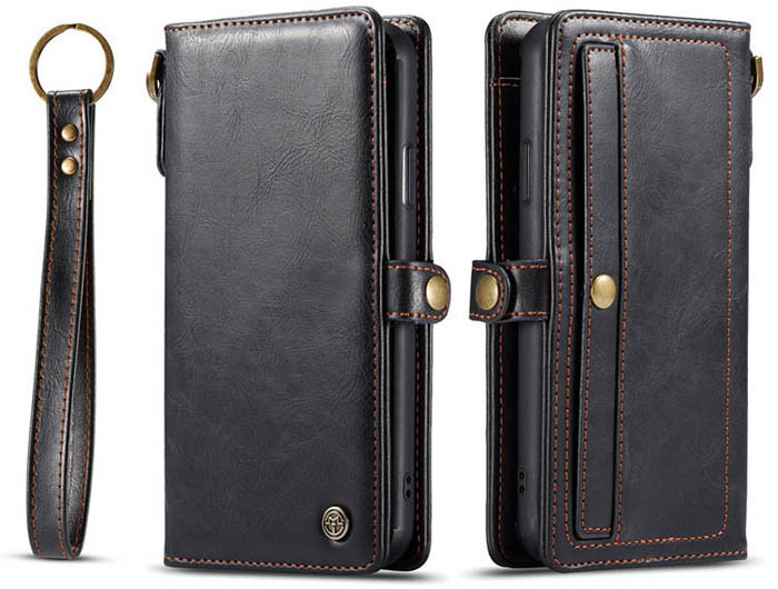 CaseMe iPhone 11 Pro Max Wallet Magnetic Detachable 2 in 1 Case With Wrist Strap