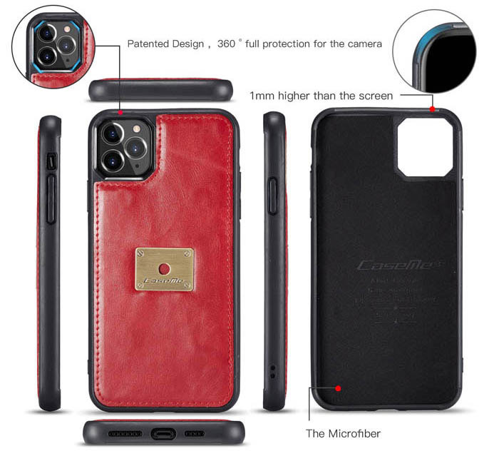 CaseMe iPhone 11 Pro Wallet Magnetic Detachable 2 in 1 Case With Wrist Strap