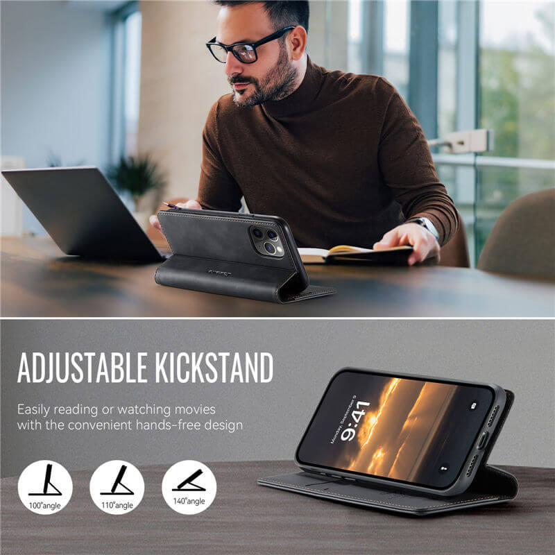 CaseMe iPhone 11 Pro Magnetic Wallet Case with RFID Blocking
