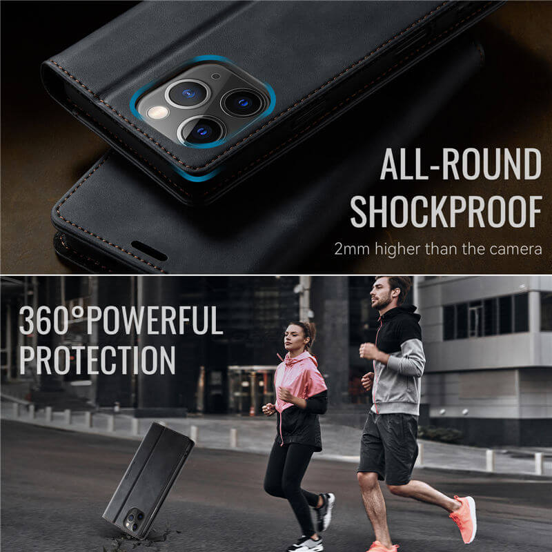 CaseMe iPhone 11 Pro Magnetic Wallet Case with RFID Blocking