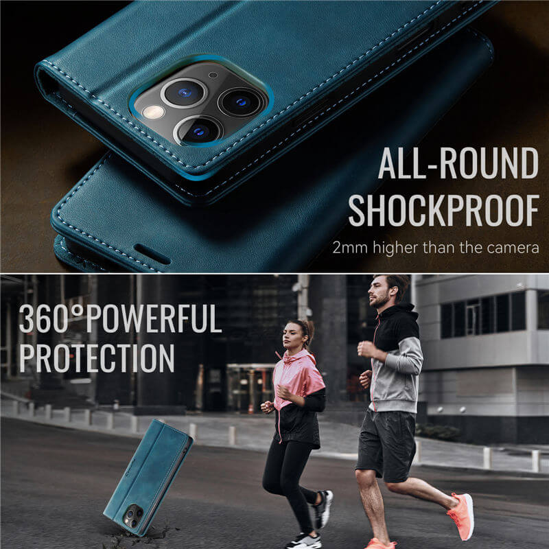 CaseMe iPhone 11 Pro Max Magnetic Wallet Case with RFID Blocking