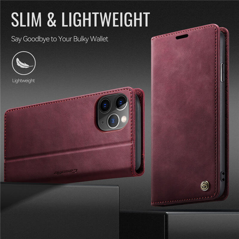CaseMe iPhone 11 Pro Magnetic Wallet Case with RFID Blocking