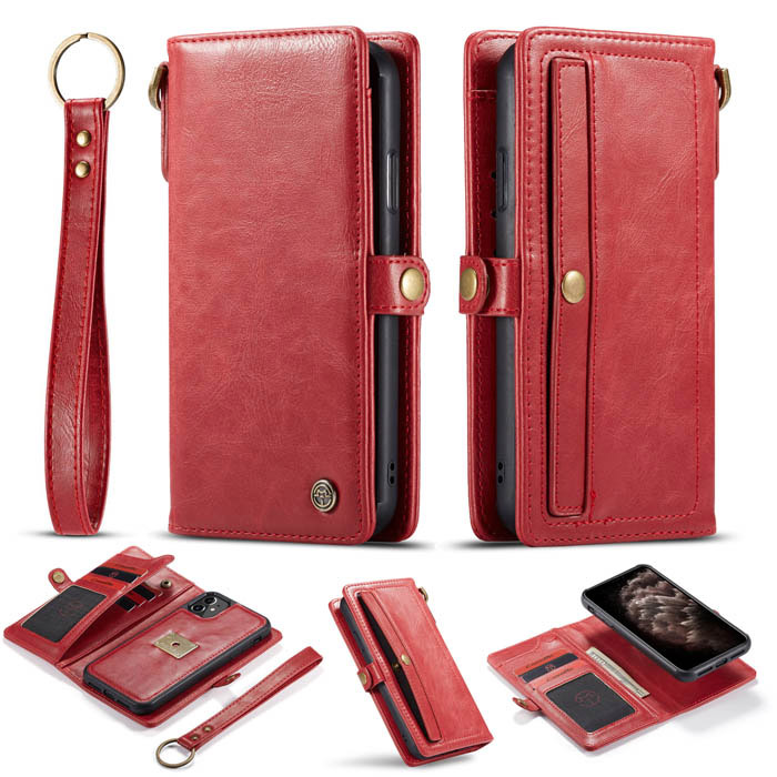 CaseMe iPhone 11 Wallet Magnetic Detachable 2 in 1 Case Red