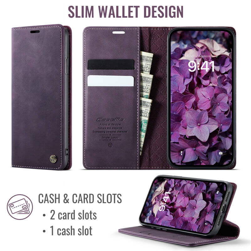 CaseMe iPhone 11 Magnetic Wallet Case with RFID Protection