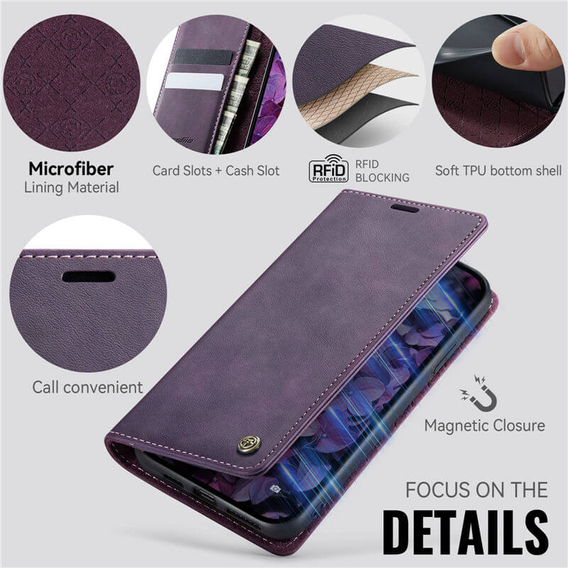 CaseMe iPhone 11 Magnetic Wallet Case with RFID Protection