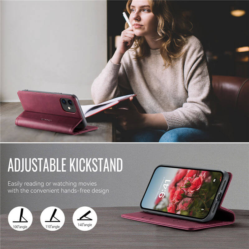 CaseMe iPhone 11 Magnetic Wallet Case with RFID Protection