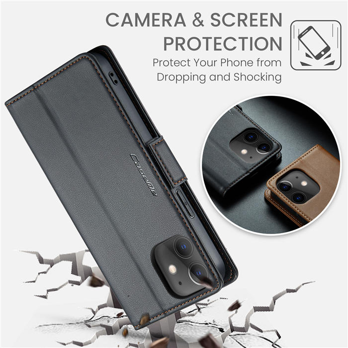 CaseMe iPhone 12/12 Pro Wallet RFID Blocking Magnetic Buckle Case