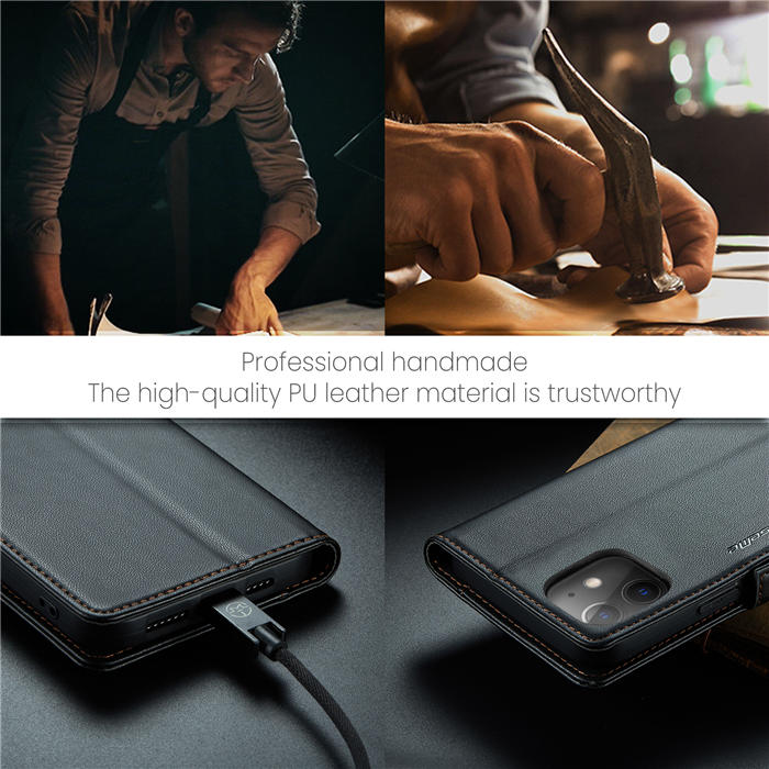 CaseMe iPhone 12/12 Pro Wallet RFID Blocking Magnetic Buckle Case