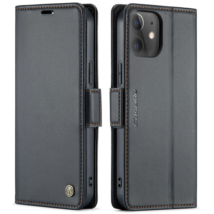 CaseMe iPhone 12/12 Pro Wallet RFID Blocking Magnetic Buckle Case