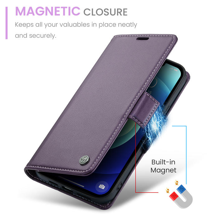CaseMe iPhone 12/12 Pro Wallet RFID Blocking Magnetic Buckle Case
