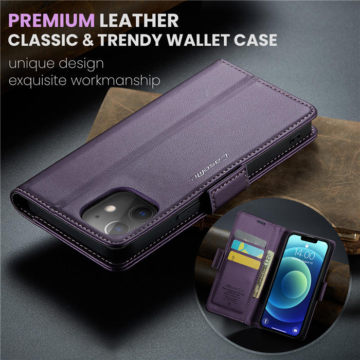 CaseMe iPhone 12/12 Pro Wallet RFID Blocking Magnetic Buckle Case