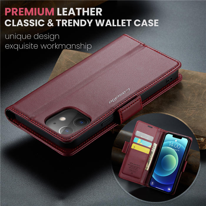 CaseMe iPhone 12/12 Pro Wallet RFID Blocking Magnetic Buckle Case