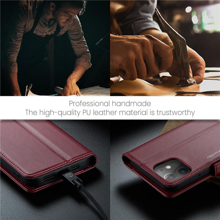 CaseMe iPhone 12/12 Pro Wallet RFID Blocking Magnetic Buckle Case