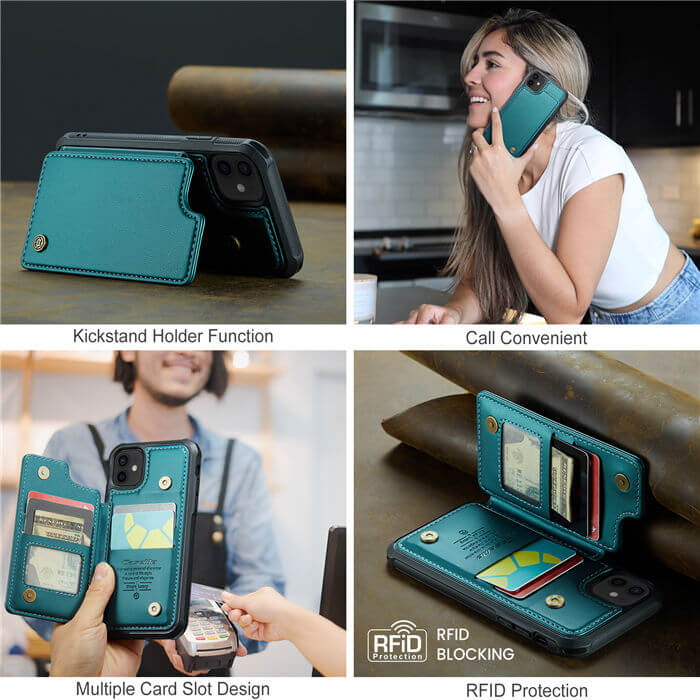 CaseMe iPhone 12/12 Pro RFID Blocking Card Holder Case