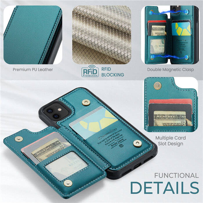 CaseMe iPhone 12/12 Pro RFID Blocking Card Holder Case