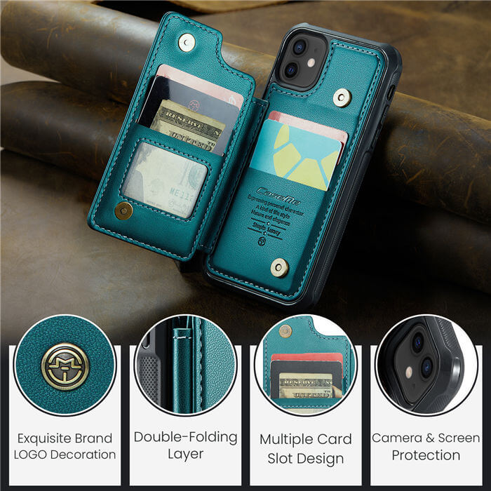 CaseMe iPhone 12/12 Pro RFID Blocking Card Holder Case