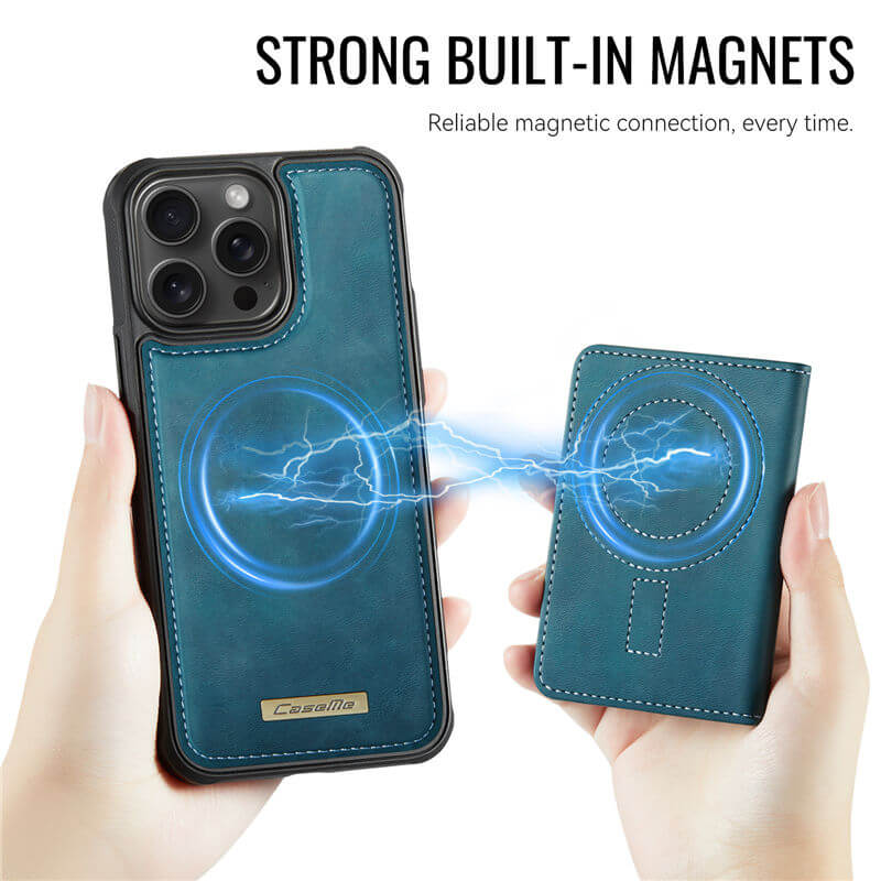 CaseMe iPhone 13 Pro Max 2-in-1 Magnetic Wallet Case with RFID Blocking