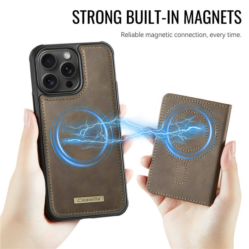 CaseMe iPhone 13 Pro 2-in-1 Magnetic Wallet Case with RFID Blocking