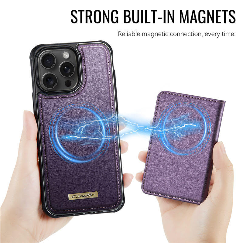 CaseMe iPhone 13 Pro 2-in-1 Magnetic Wallet Case with RFID Blocking