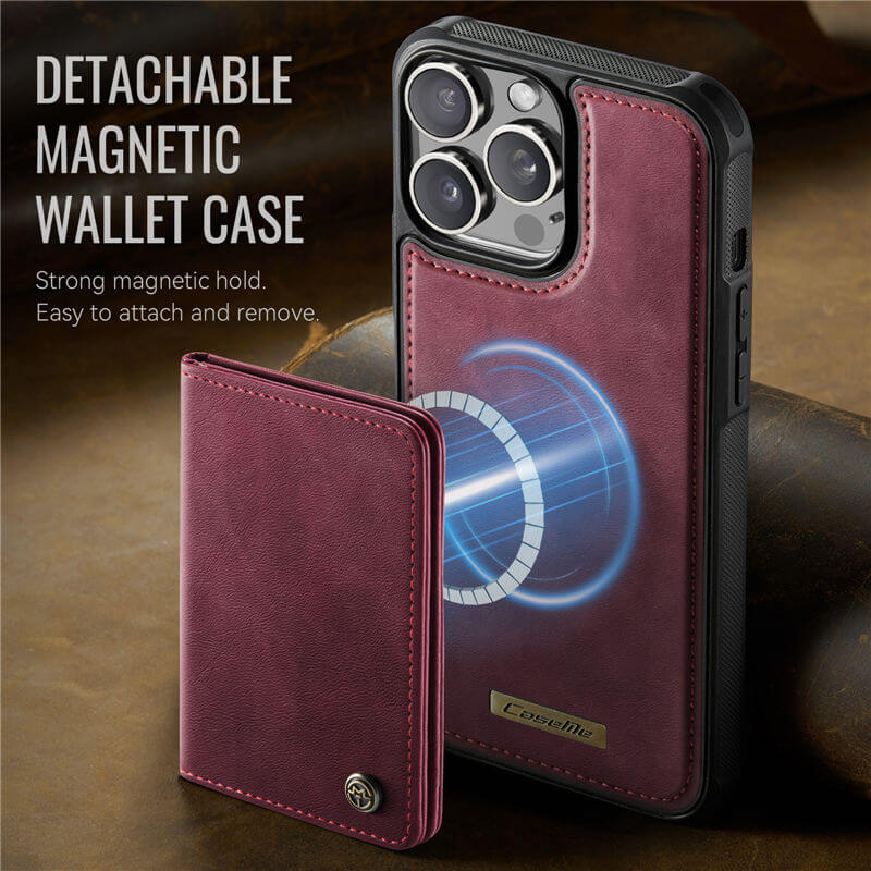 CaseMe iPhone 12 Pro Max 2-in-1 Magnetic Wallet Case with RFID Blocking