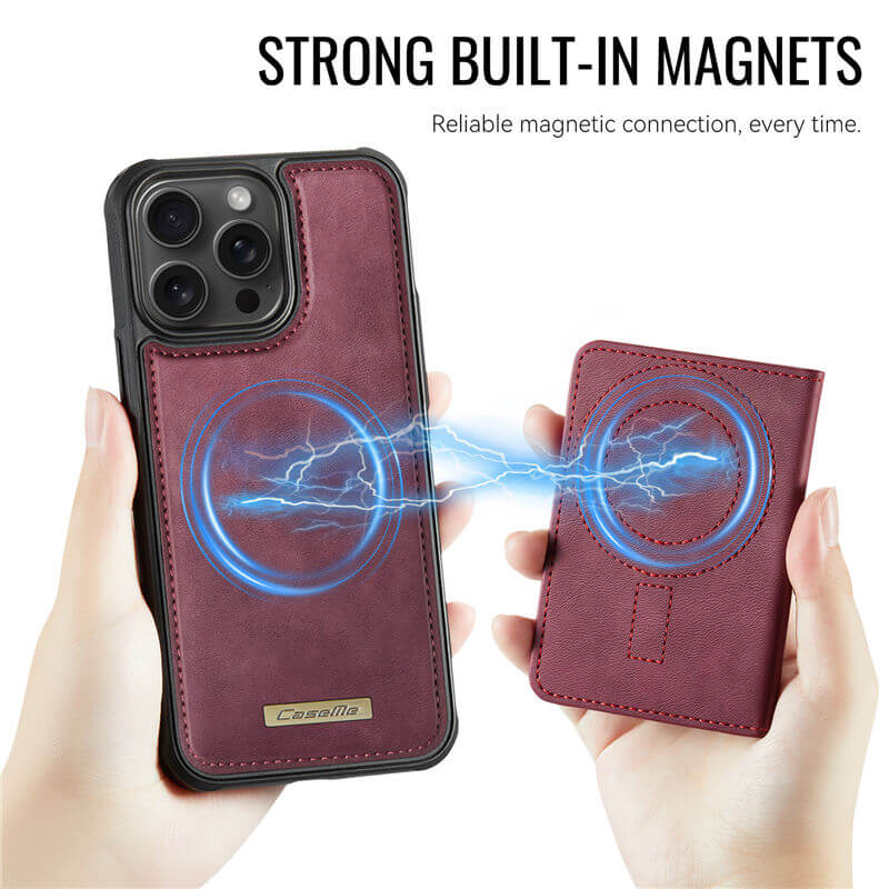 CaseMe iPhone 12 Pro Max 2-in-1 Magnetic Wallet Case with RFID Blocking