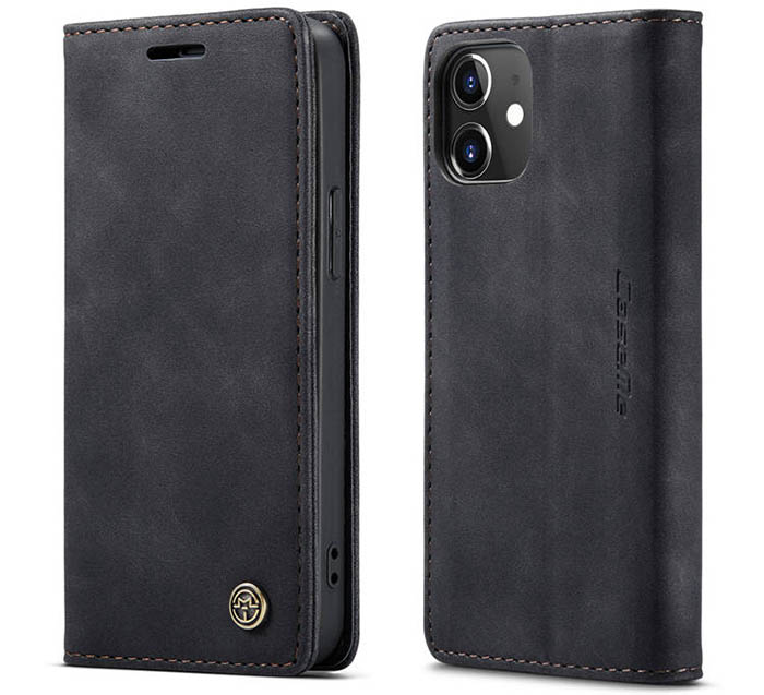 CaseMe iPhone 12 Max Wallet Kickstand Magnetic Flip Leather Case