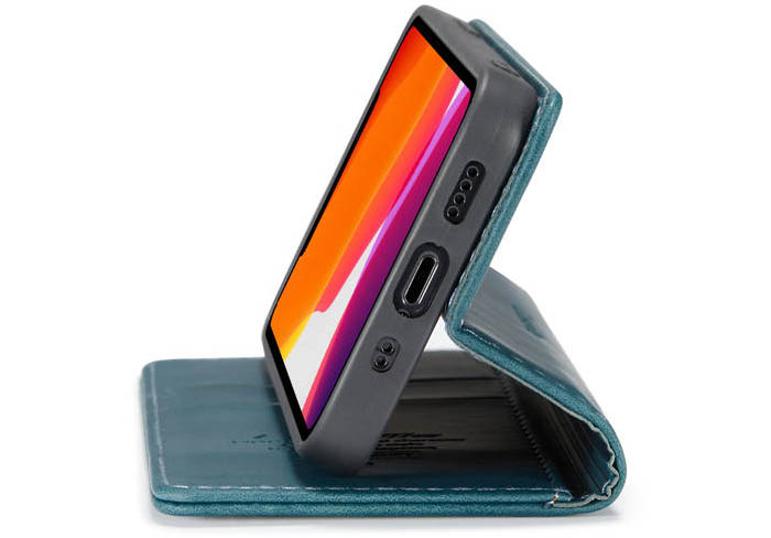 CaseMe iPhone 12 Max Wallet Kickstand Magnetic Flip Leather Case