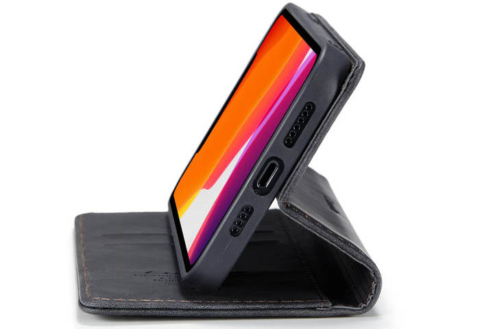 CaseMe iPhone 12 Mini Wallet Kickstand Magnetic Flip Leather Case