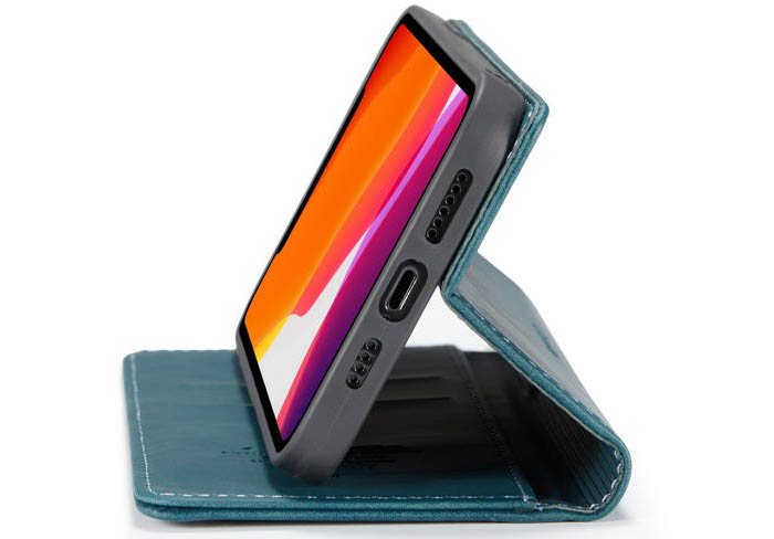 CaseMe iPhone 12 Pro Wallet Kickstand Magnetic Flip Leather Case