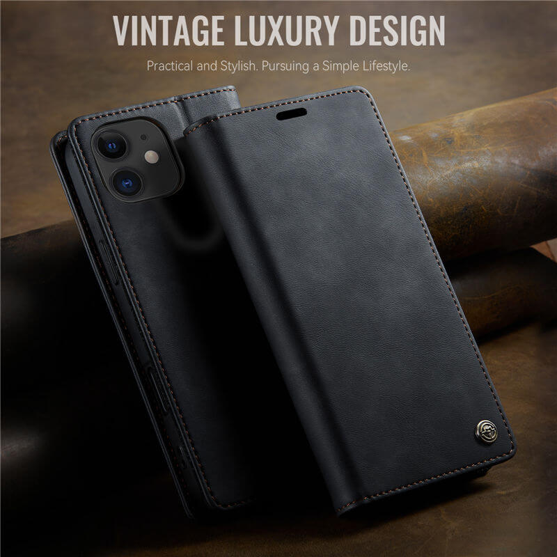 CaseMe iPhone 12 Mini Magnetic Wallet Case with RFID Protection