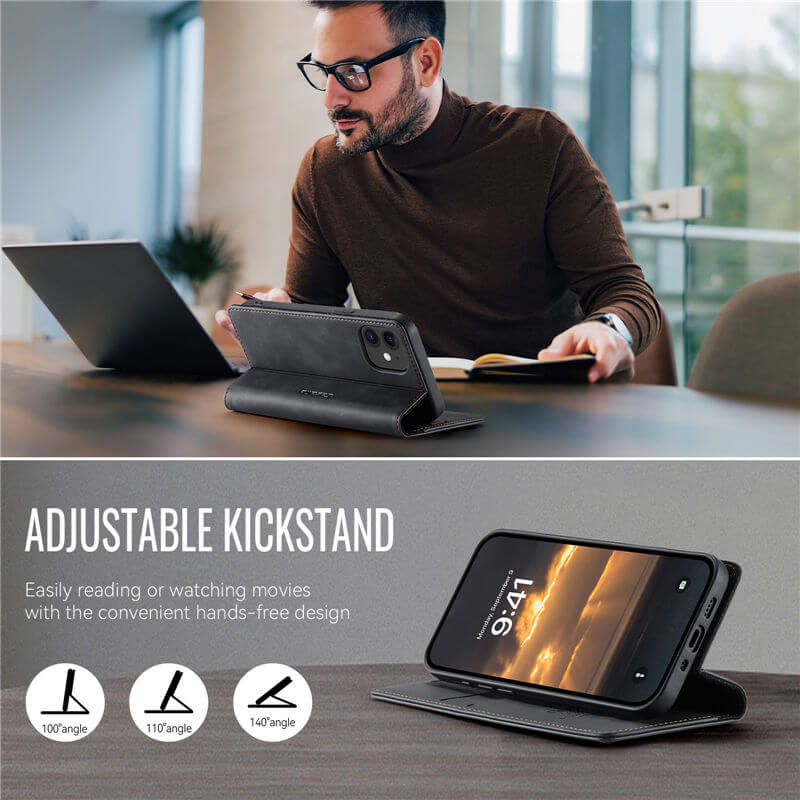 CaseMe iPhone 12 Mini Magnetic Wallet Case with RFID Protection