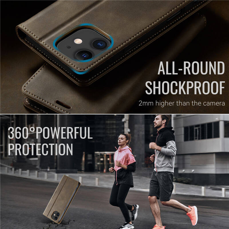 CaseMe iPhone 12 Mini Magnetic Wallet Case with RFID Protection