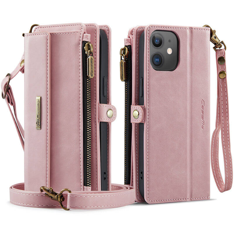 CaseMe iPhone 12 Mini Wallet Case – RFID Blocking, 9 Card Slots, Crossbody Strap & Wireless Charging