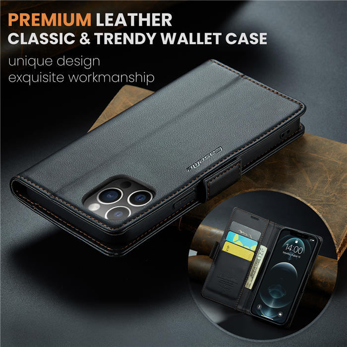 CaseMe iPhone 12 Pro Max Wallet RFID Blocking Magnetic Buckle Case