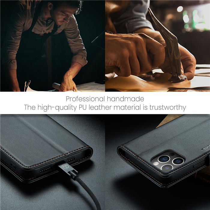 CaseMe iPhone 12 Pro Max Wallet RFID Blocking Magnetic Buckle Case