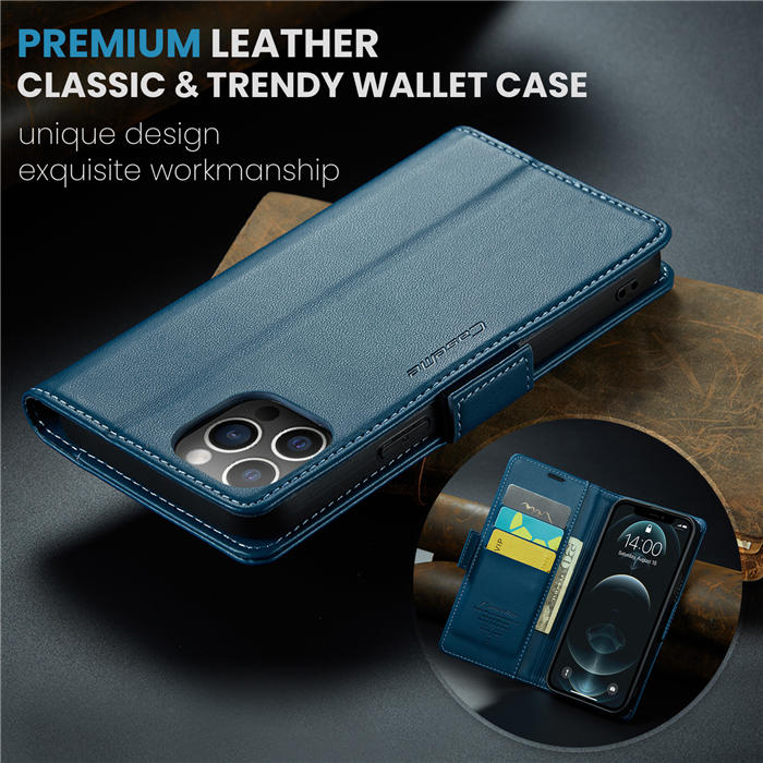 CaseMe iPhone 12 Pro Max Wallet RFID Blocking Magnetic Buckle Case
