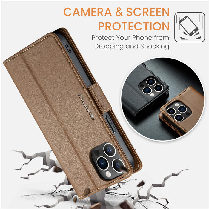 CaseMe iPhone 12 Pro Max Wallet RFID Blocking Magnetic Buckle Case