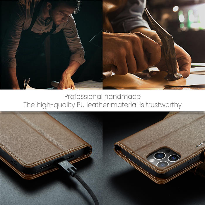 CaseMe iPhone 12 Pro Max Wallet RFID Blocking Magnetic Buckle Case