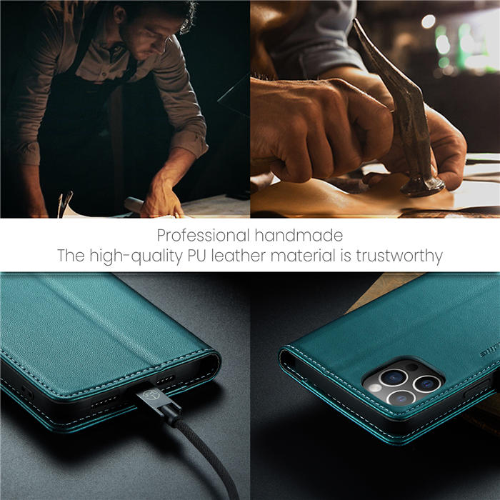CaseMe iPhone 12 Pro Max Wallet RFID Blocking Magnetic Buckle Case