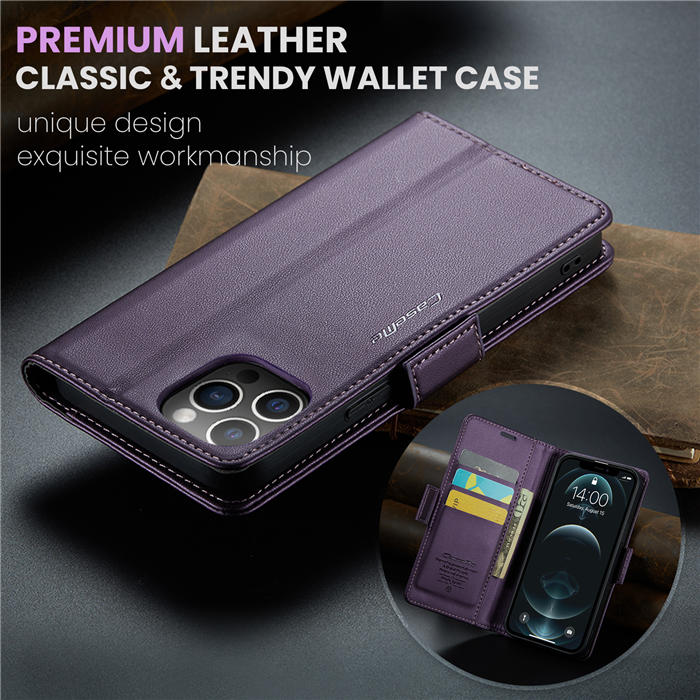 CaseMe iPhone 12 Pro Max Wallet RFID Blocking Magnetic Buckle Case