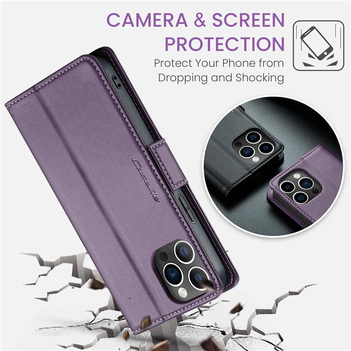 CaseMe iPhone 12 Pro Max Wallet RFID Blocking Magnetic Buckle Case